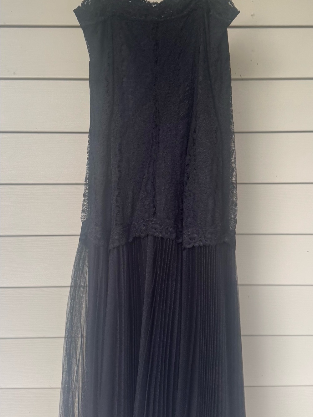 Cache Black Lace and Tulle Dress